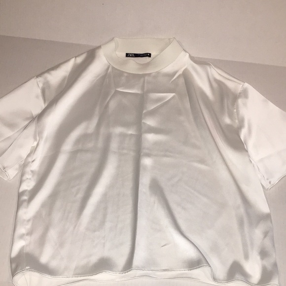 Zara Tops - Zara Short Sleeve White Blouse Top | Size S